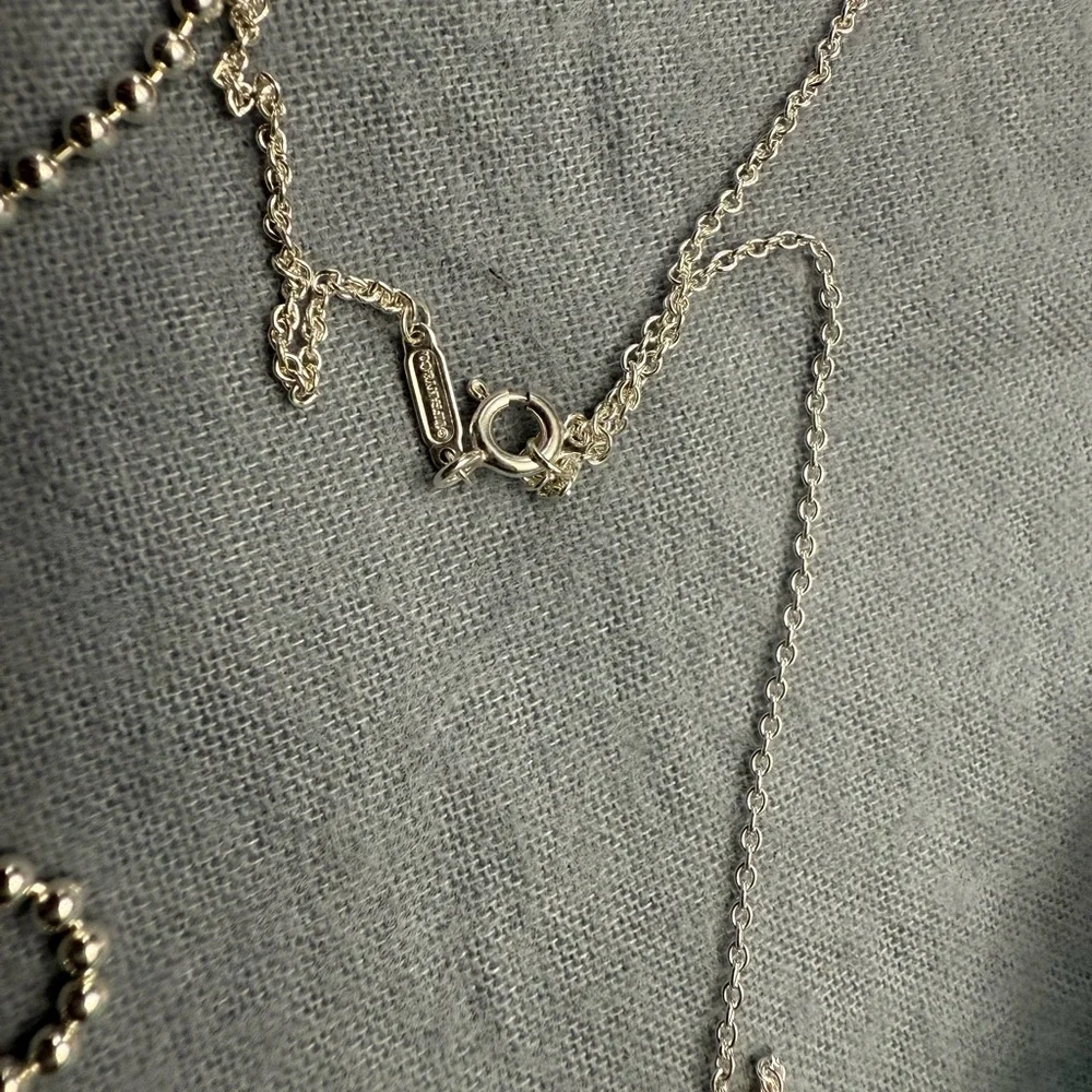Tiffany & Co. Silver Oval Splash Pendant Necklace - Picture 3 of 6